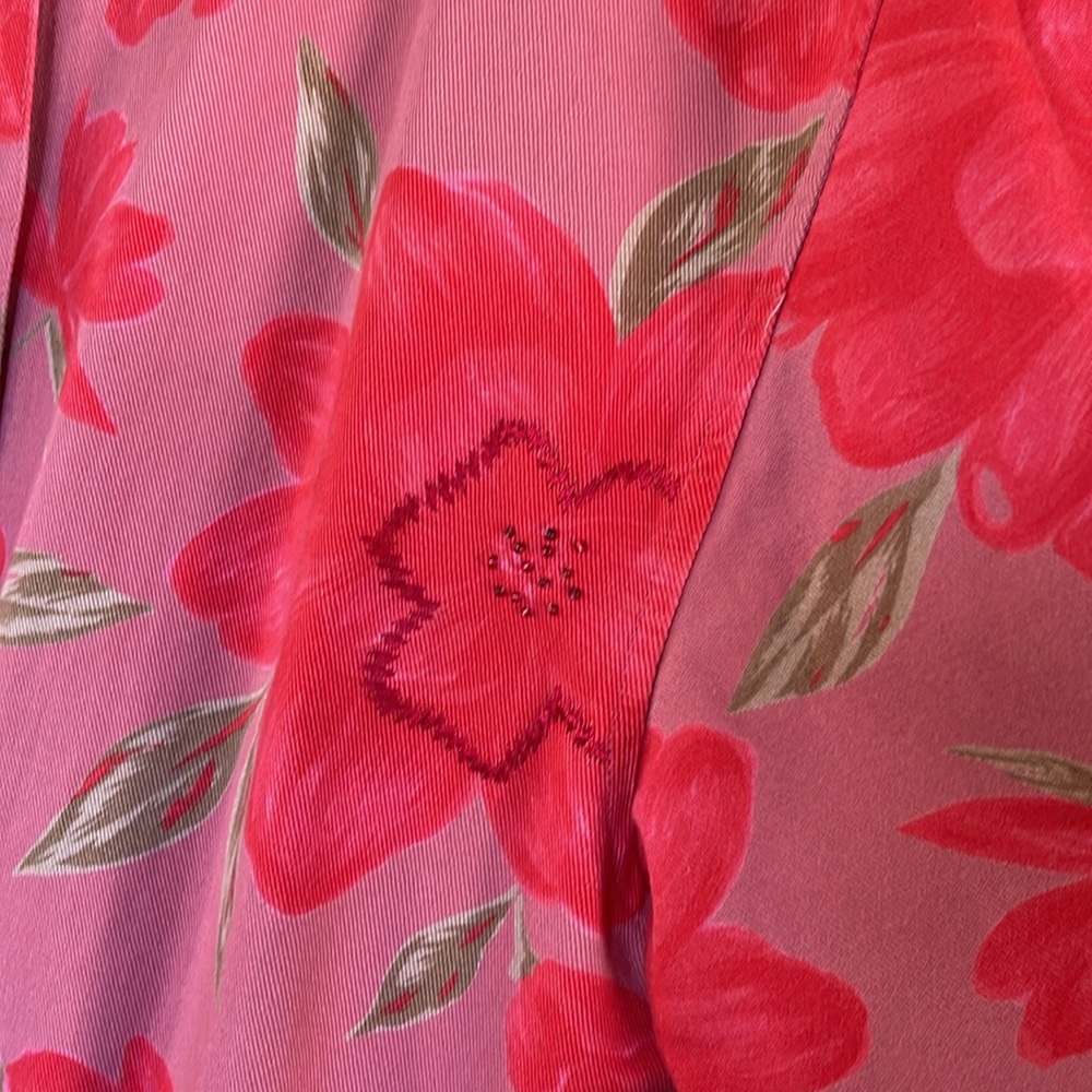 Tantrums Vintage ‘90’s Hibiscus Floral Jean Jacket Size M - Picture 6 of 12